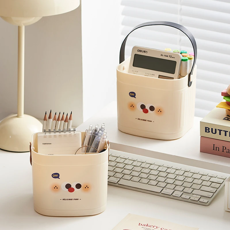 

Wholesale Portable Desktop Storage Basket Multifunction Office Organizer with Sundries Sheing Functional Desktop Storage Bucket