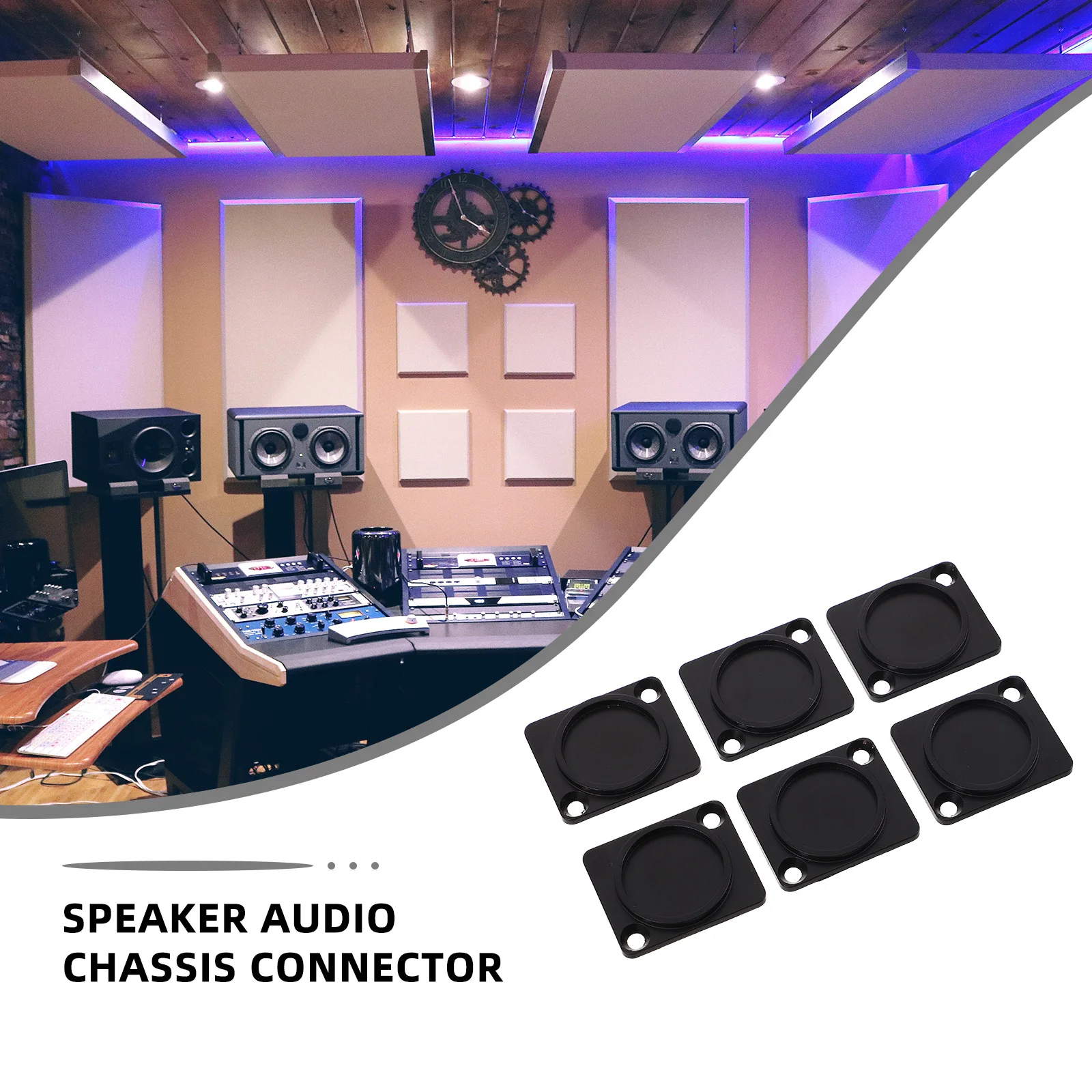 

6Pcs Audio Connector Module Protective Blank Cover for Chassis Panel Mount Xlr Speaker Cable Connectors Wall Installation