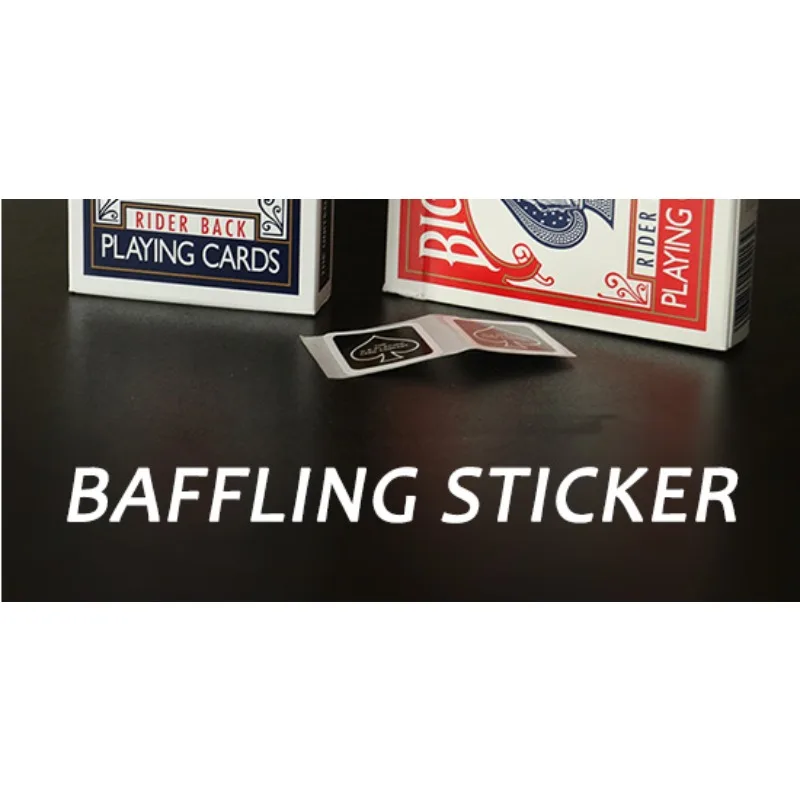 

Baffling Sticker Magic Tricks Vanished Seal Sticker Appearing on Chosen Card Magia Close Up lllusions Gimmicks Mentalism Props