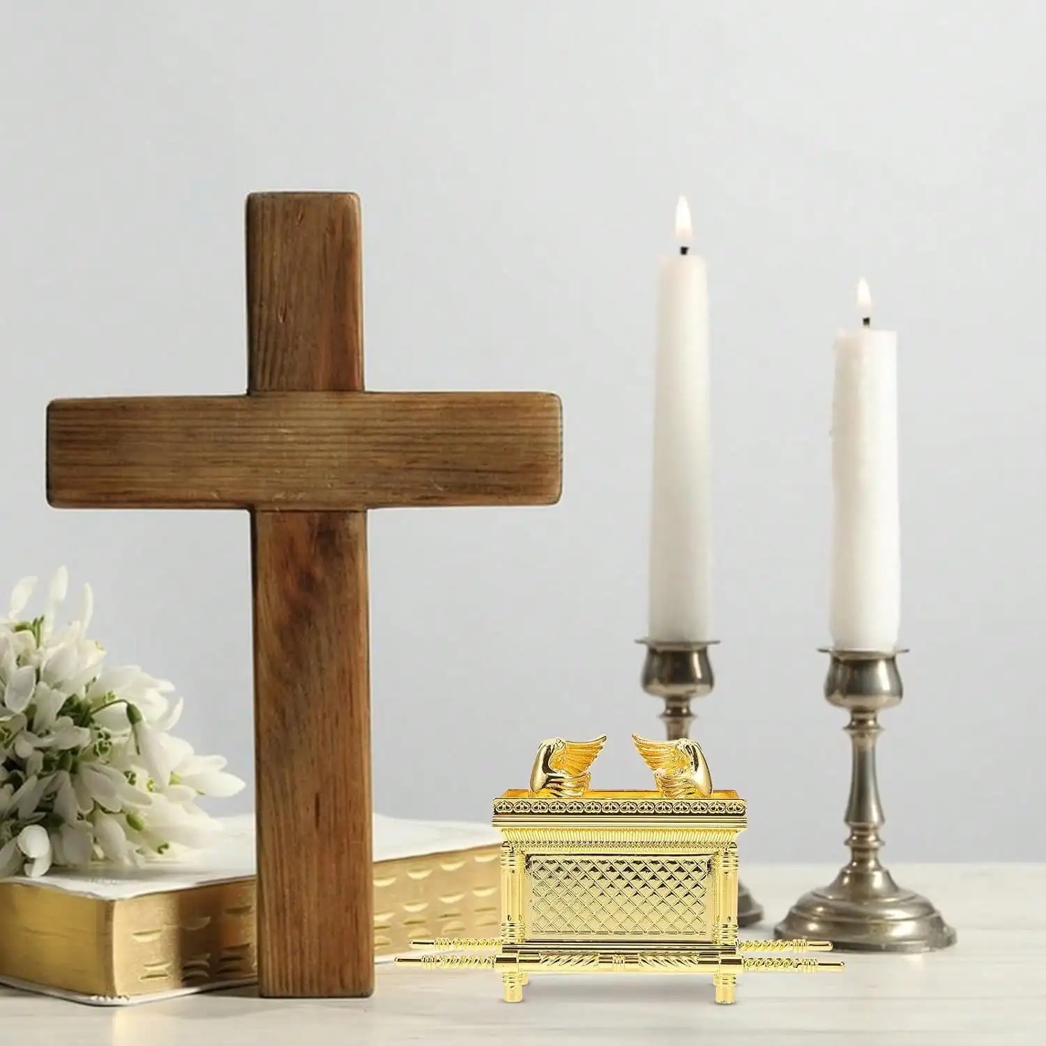 تابوت العهد النموذج التاريخي نسخة طبق الأصل مطلية بالذهب ديكور المنزل احتفالي تمثال زخرفة التصميم المصري القديم #4