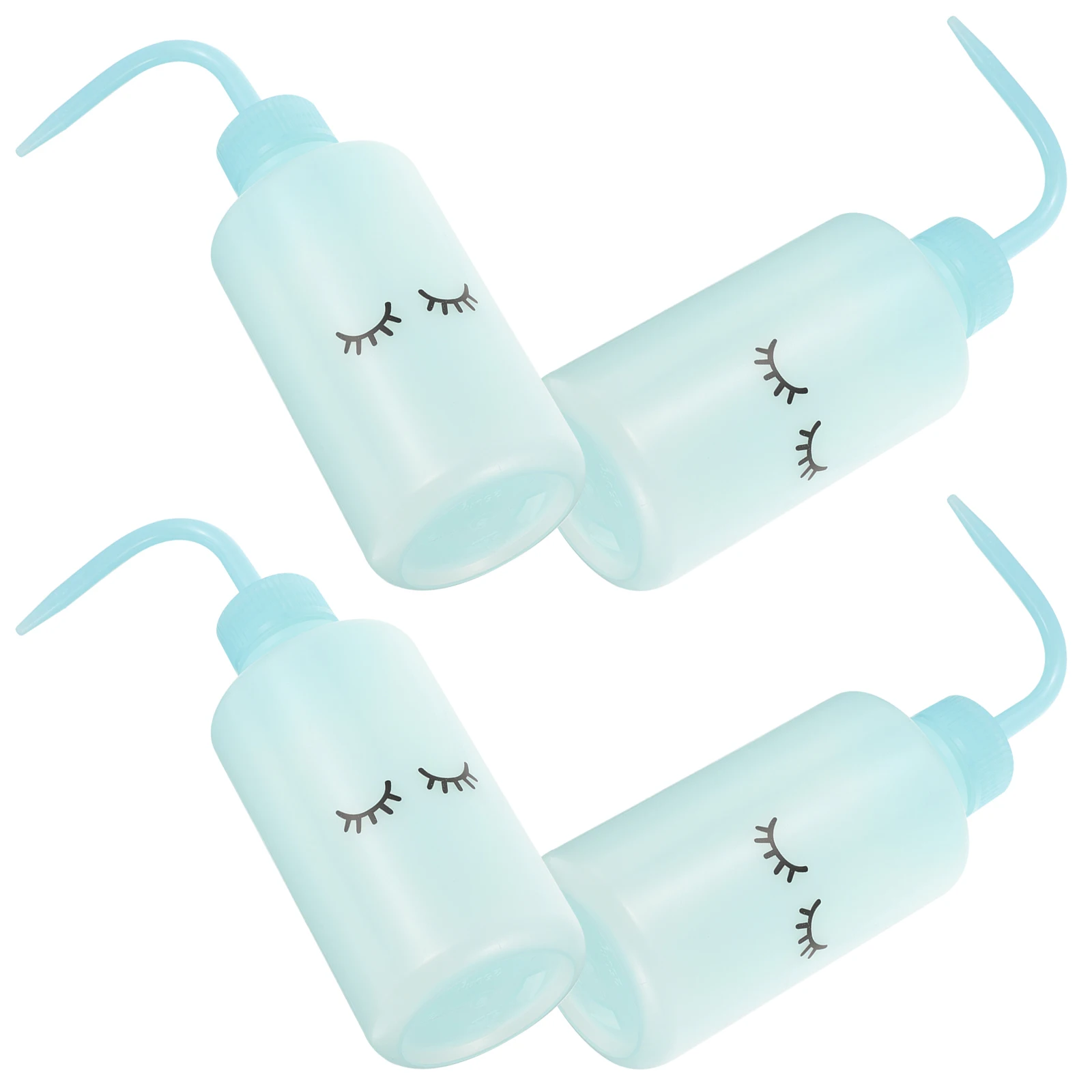 

4 Pcs Clean Bend Tip Bottles Lightweight Plastic Squeeze Empty Multi Function Eyelashes Washing Plants Watering Bottle Gardening