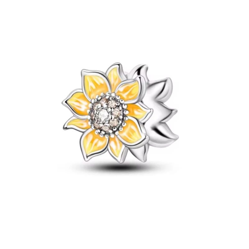 سلسلة أصلية دائرية خرز أقحوان ، ساعات الهاتف ، آثار أقدام الكلب مطعمة مع خرز الزركون سوار أصلي لتقوم بها بنفسك Char #6