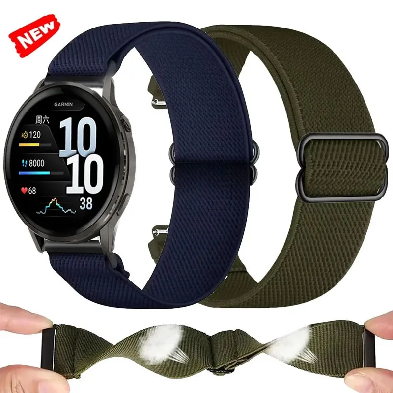 20/22mm Nylon Strap For Garmin Forerunner 965 55 165 265/Active 6-5/Venu 4 45mm 3-2 Bracelet watchband Garmin Approach S50 Belt