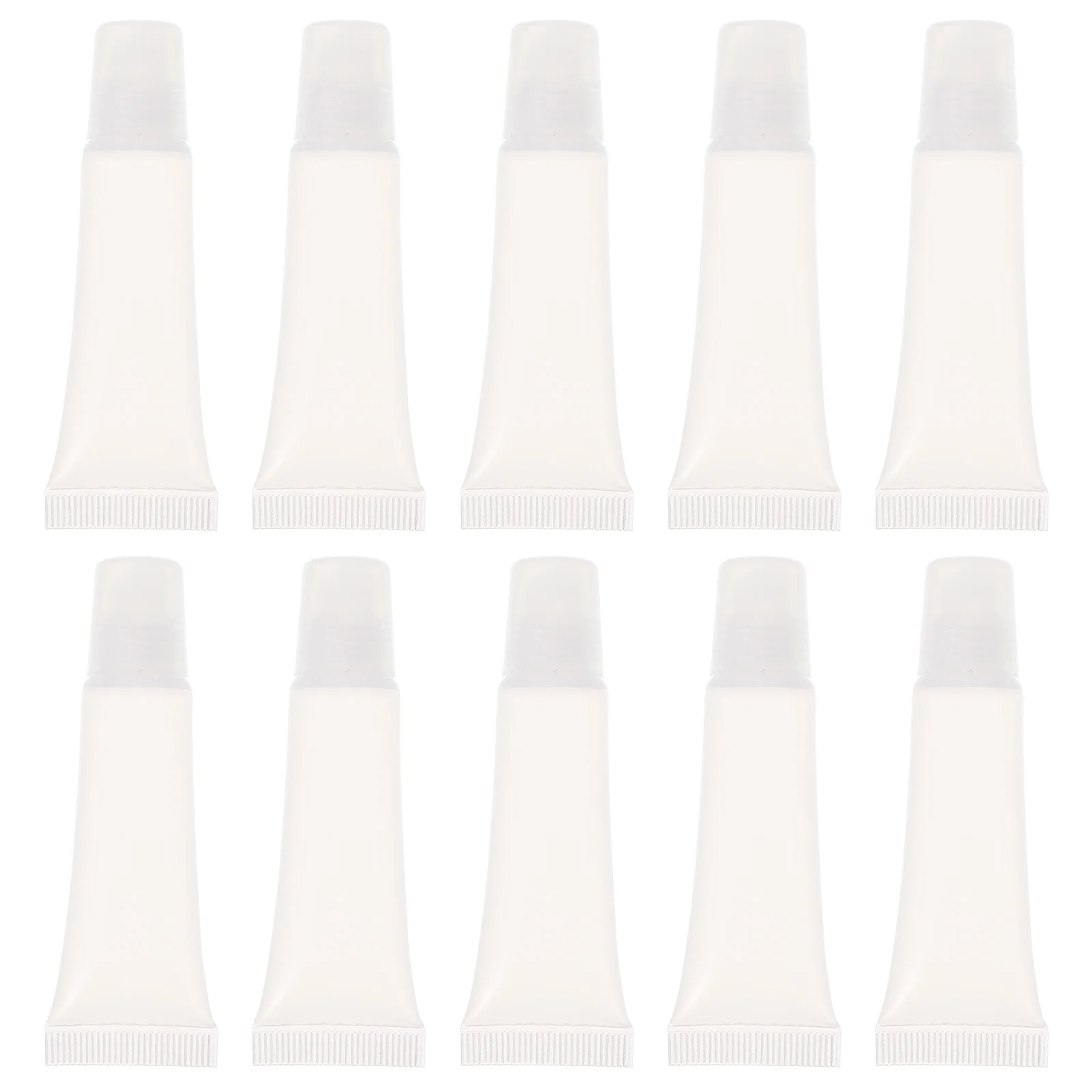 

10pcs Empty Lip Gloss Tubes 10ml Transparent Refillable Soft Containers for Travel Small HOLDER Packaging Bottle
