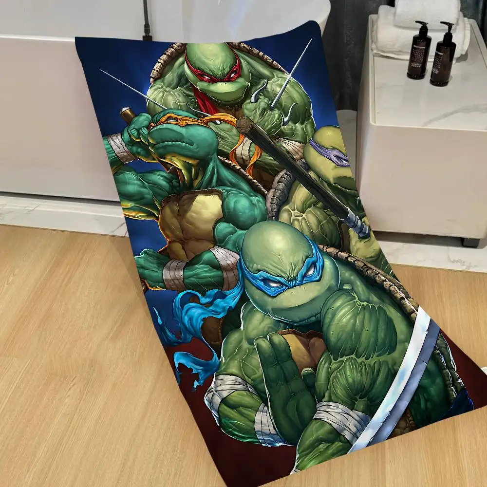Anime Poster N-Ninja Coole T-Schildkröten Cartoon Strandtuch Niedliche Kawaii Room Decor Bad Mädchen Handtücher Für Badezimmer Dusche