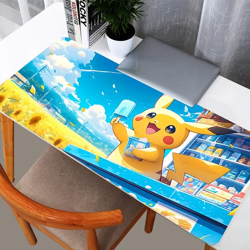 Pokemon Pikachu XXL E-sports Mouse Pads Smooth Flexible Rubber Gamer PC Computer Keyboard for CSGO Durable Kawaii Mosuepad