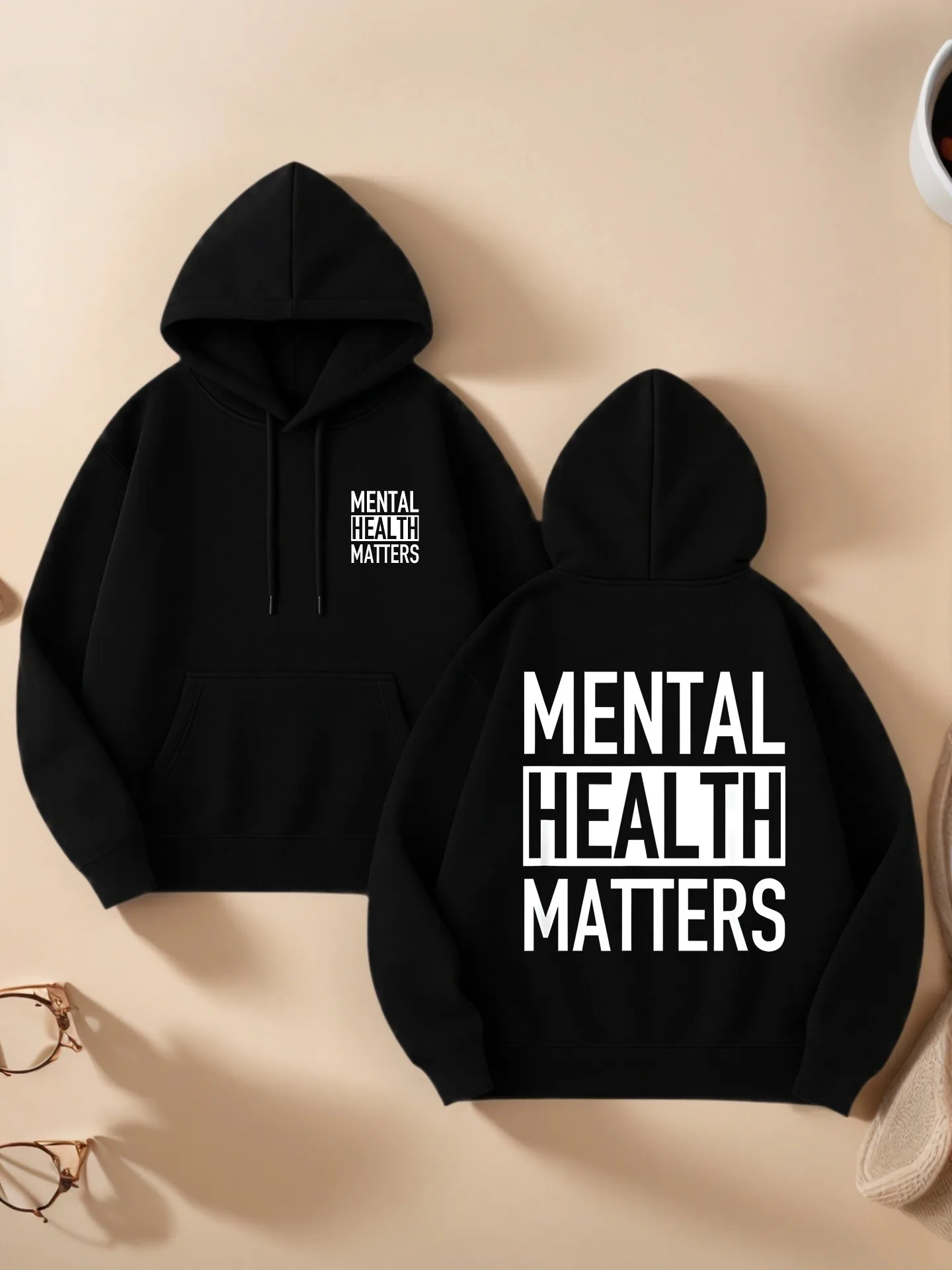 

Повседневная женская толстовка с буквенным принтом Mental Health имеет значение, мягкая ткань, повседневная повседневная одежда, для подростков