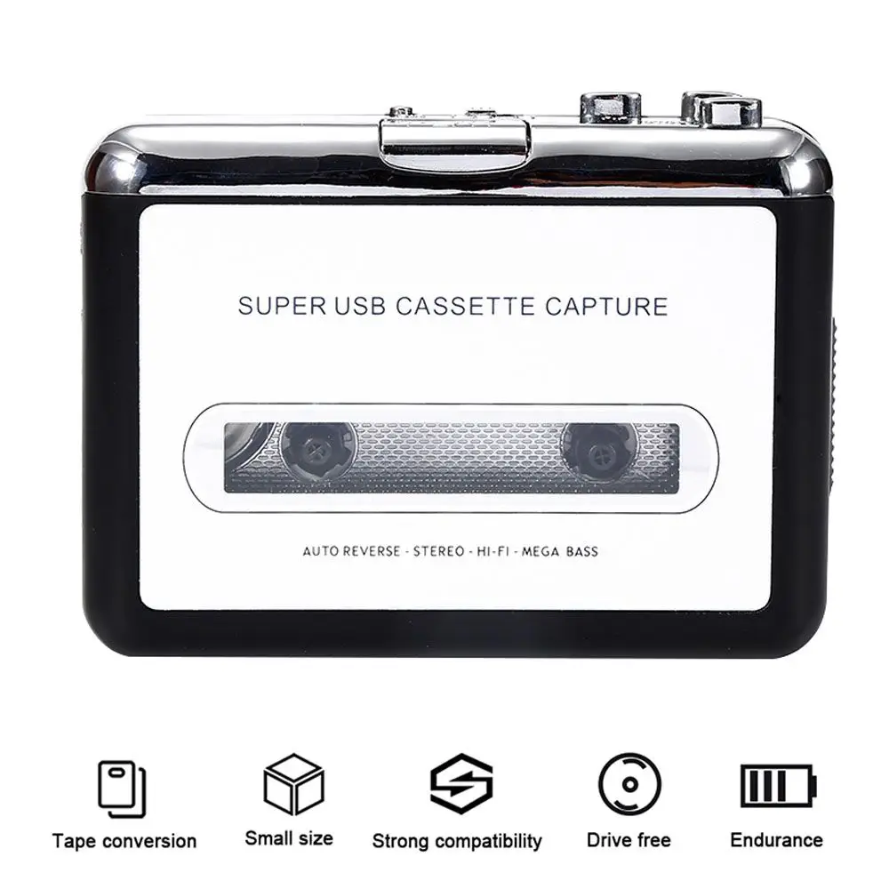 

Capture USB Tape Cassette Recorder Audio Music Player Capture Radio Player Cassette Capture Radio Player MP3 Converter