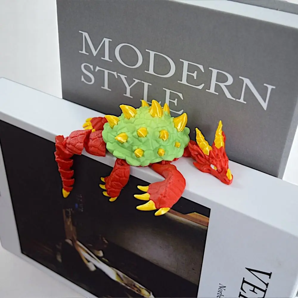Big Eyes 3D Printed Dragon Turtle Model Realistic Design Plastic Material Articulated Dragon Turtle Doll 3D Printing Technology