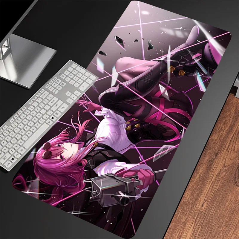 Anime Kafka Mouse Pad Extra Large Non-Slip Gaming Desk Mat Laptop Keyboard Tray Office PC Rubber Honkai Star Rail Black