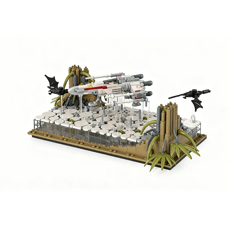 Set di 1221 Pezzi per Diorama Spaziale Personalizzato: Concept "La Forza" MOC, Blocchi da Costruzione Modulari Personalizzabili, Giocattolo Fai-da-Te, Regalo di Compleanno