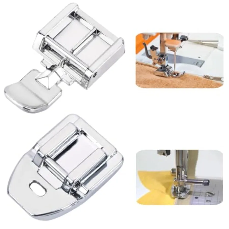 Zipper Foot Kit Includes Invisible Zipper Foot and Wide Zipper Presser Foot for All Low Shank Snap On Singer, Brother, Babylock