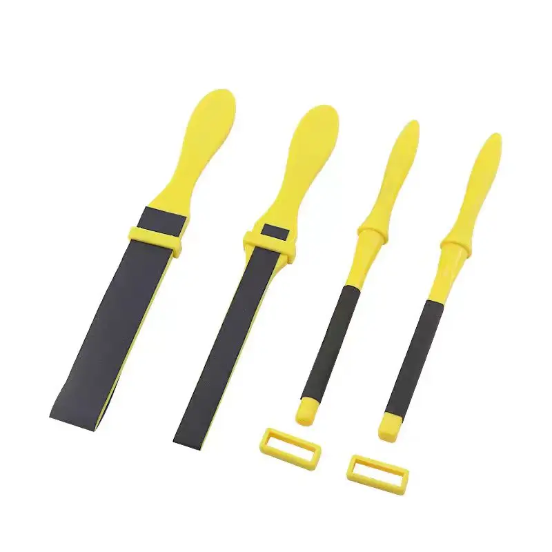 4pcs Hand Sanding Tools Roll for Metal Jewelry Repair Polishing Tools Half Round Polishing Roll Square Sandpaper Clamp