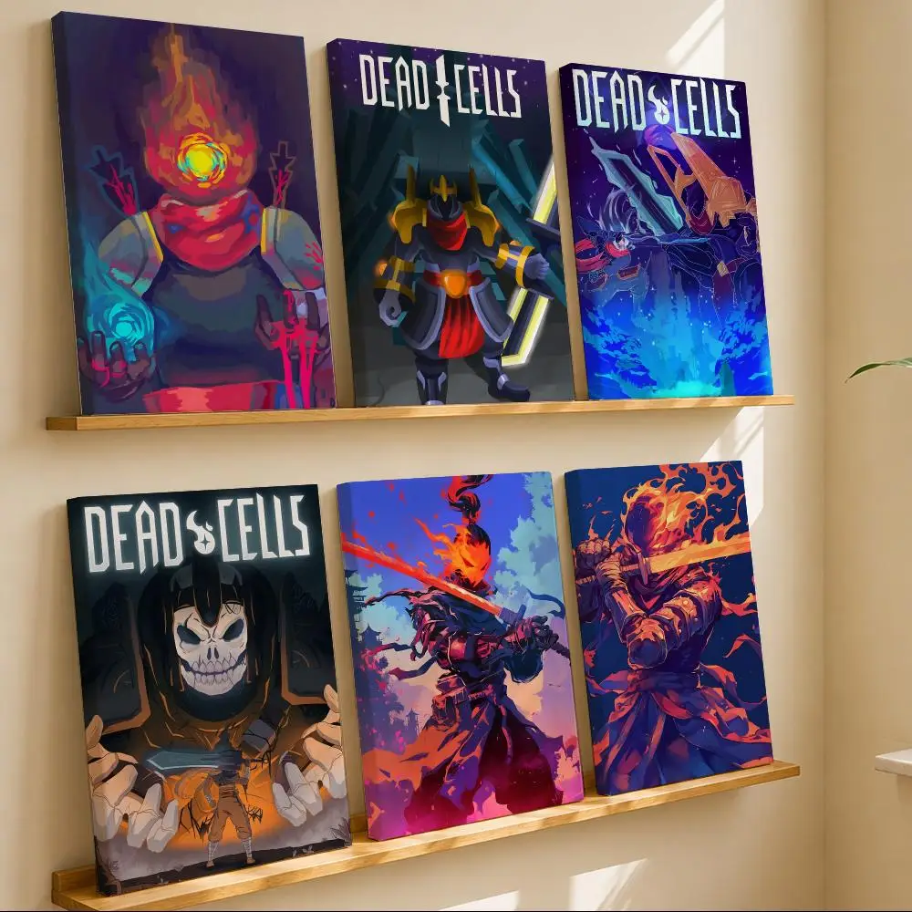 Challenging Game D-Dead C-Cells Framed Wall Painting Canvas Art Poster with Solid Wood Frame for Living Room Home Decor