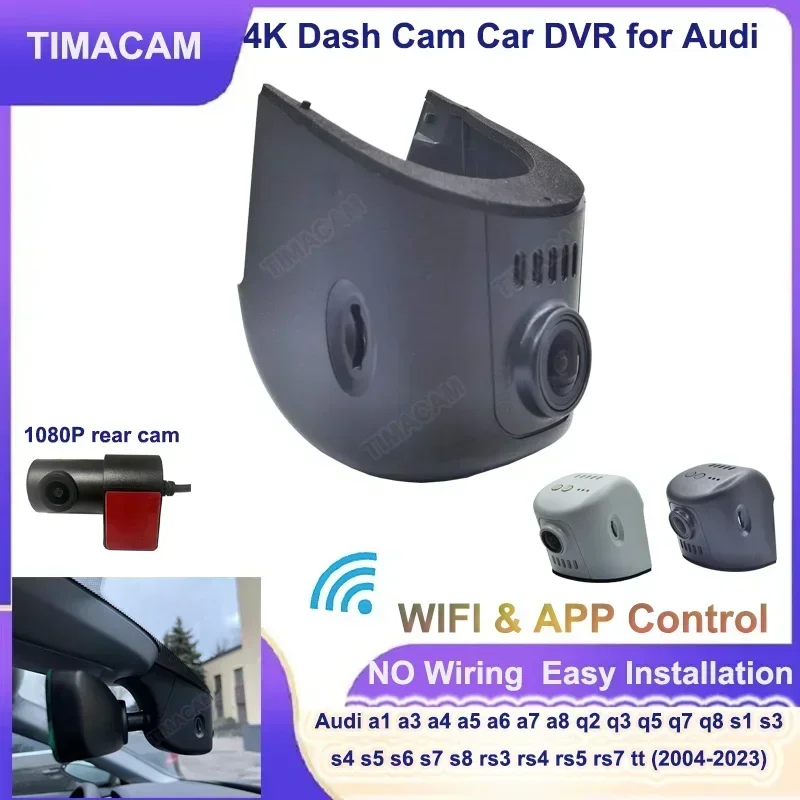 4K UHD 2160P واي فاي التوصيل والتشغيل Car-DVR لأودي q5 q7 q3 q8 q4 s3 8v s5 b9 s4 b8 tt rs a3 8v 8p a4 b8 b9 a5 a6 c7 a7 DashCam