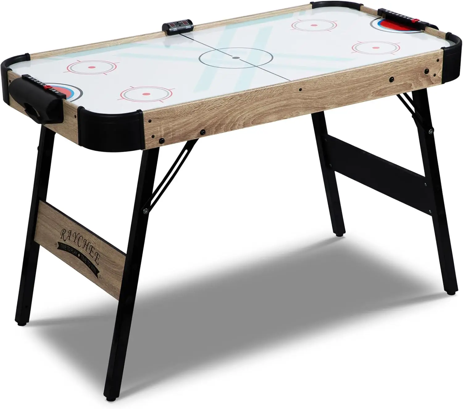 Air Hockey Table, 48” Indoor Air Hockey Arcade Table Gaming Set with 2 Pucks, 2 Pushers, Electronic Score Systems for