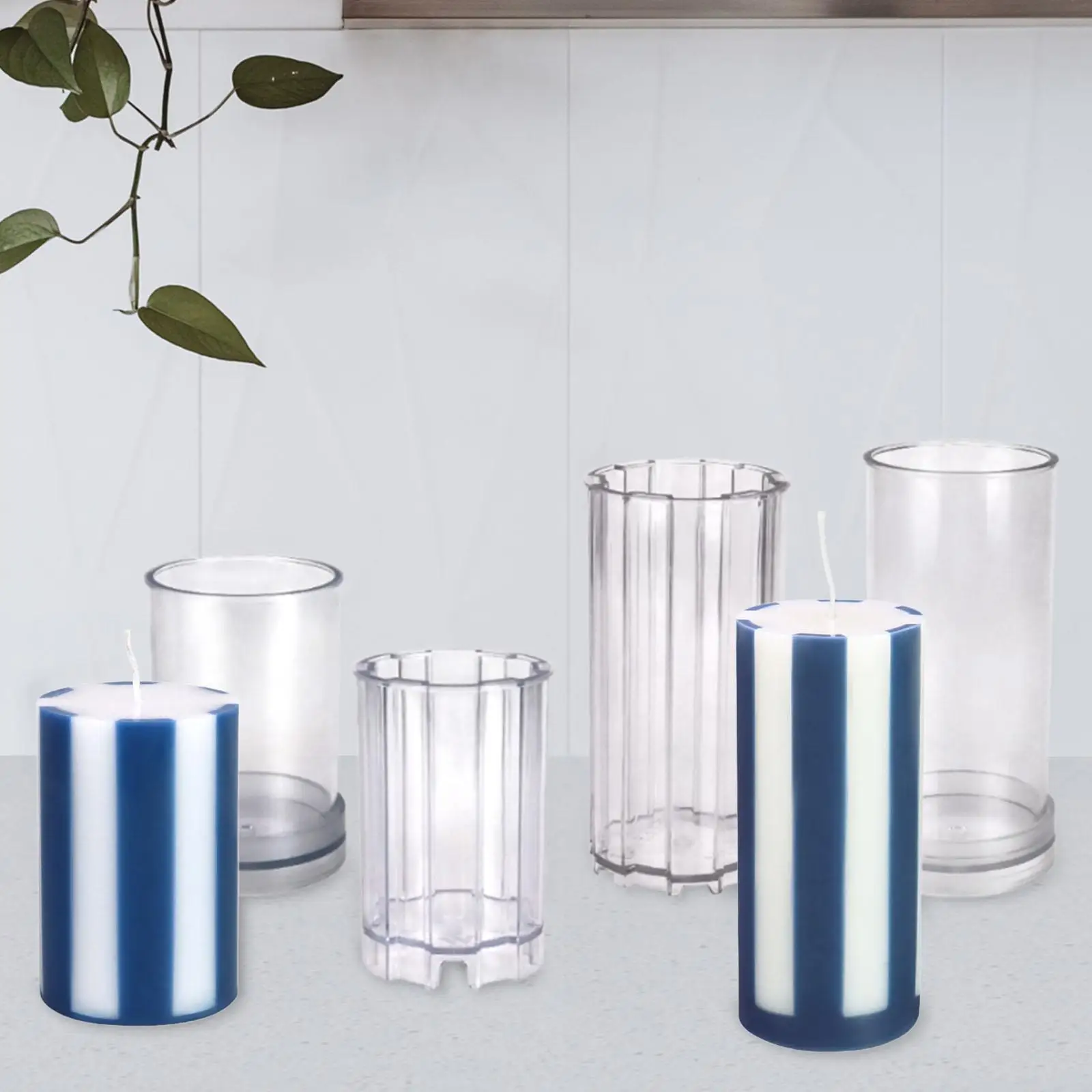 شمعدان بلونين، نموذج مصنوع يدويًا، نموذج زخرفة فريد من نوعه غير لاصق