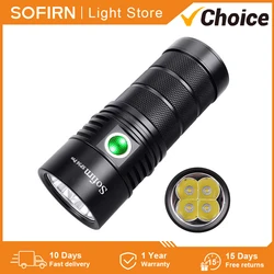 Sofirn SP36 Pro 8000lm ไฟฉาย LED ที่มีประสิทธิภาพ 4 * SST40 USB C ชาร์จ 18650 ไฟฉาย