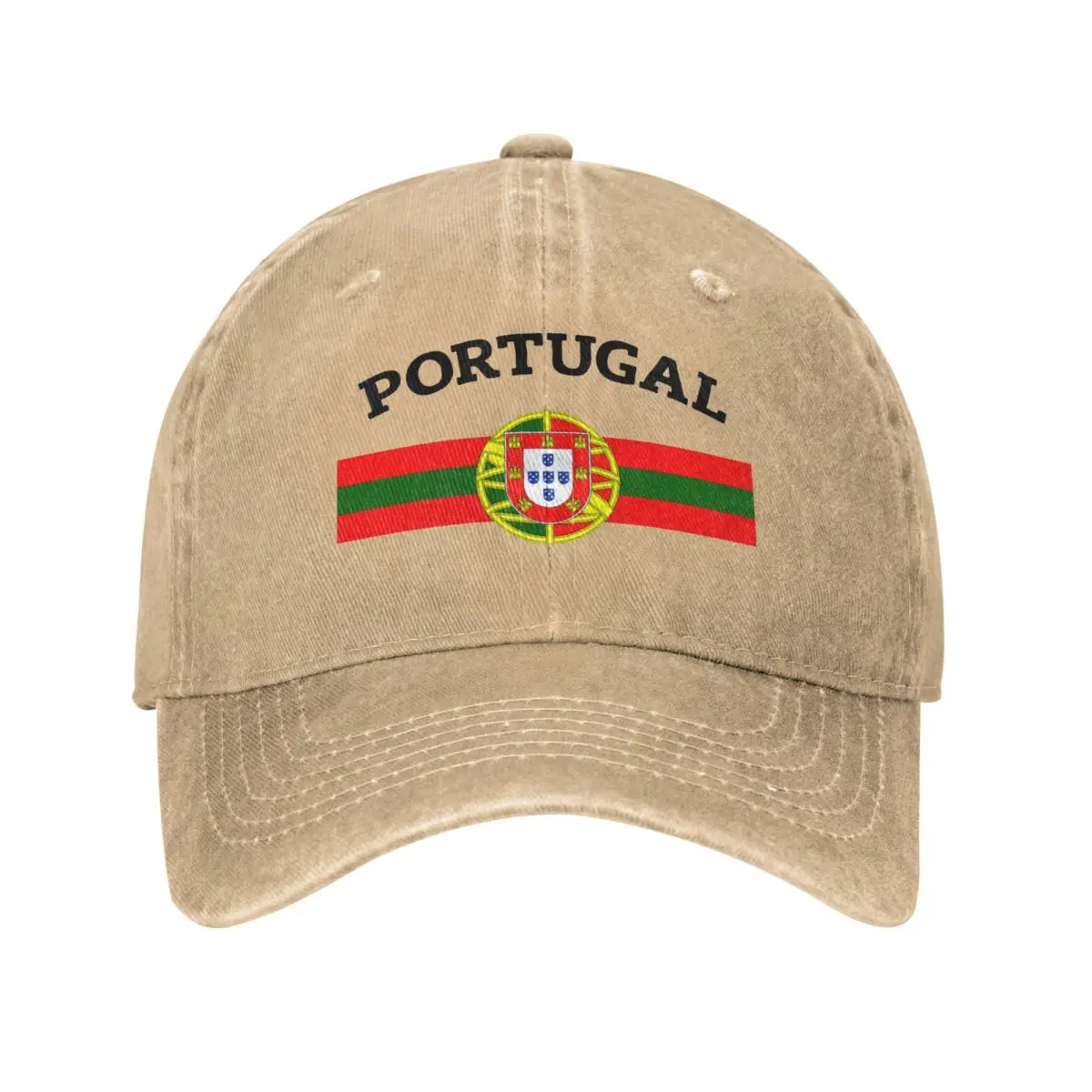 Portugal Soccer Team Flag Portuguese Shield Crest Baseball Cap Vintage Distressed Denim Snapback Hat for Men Outdoor Caps Hat