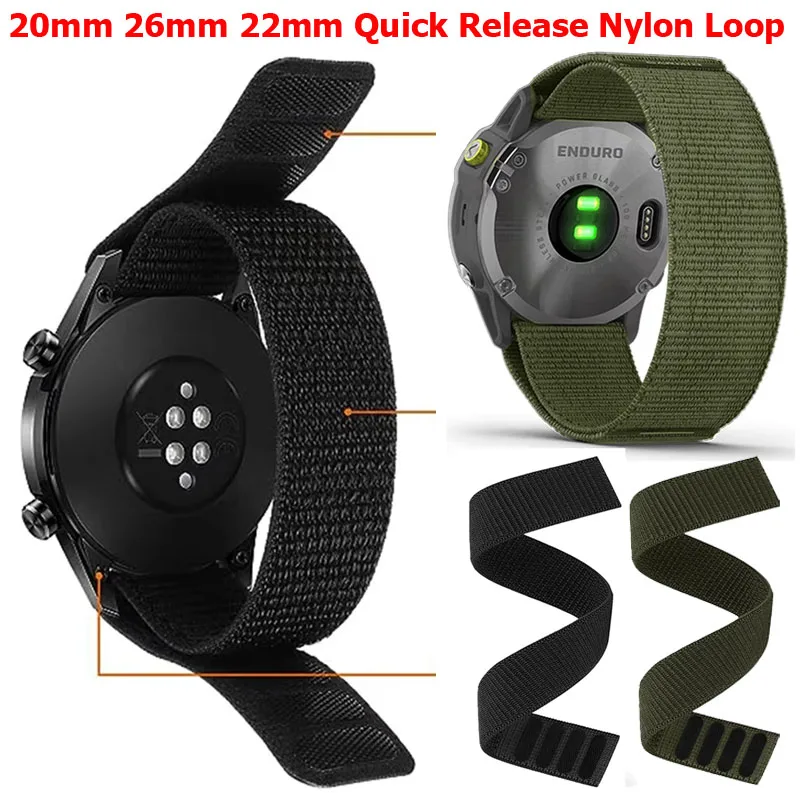 20mm 26mm 22mm Quick Release Nylon Schleife Für Garmin Fenix 7/7X/6/6X Pro/5XPlus Armband Für Garmin Fenix E 8 47mm 51mm Enduro 3 2