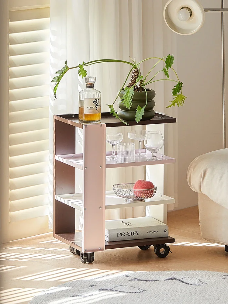 Small cart, wind, living room, sofa, and a few household mobile storage shelves, plant flower racks