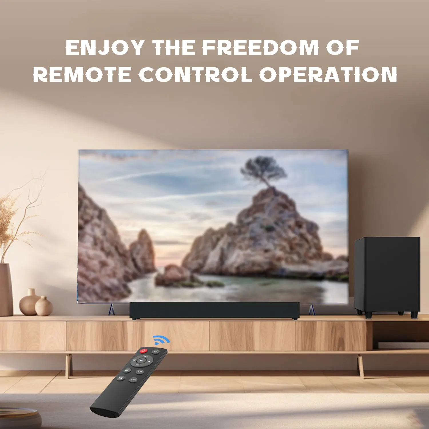 

Bluetooth Soundbar With Subwoofer, 2.1 Heavy Bass Surround Sound System, TV Speaker, Home Theater Stereo, Bluetooth 5.0, AUX/USB