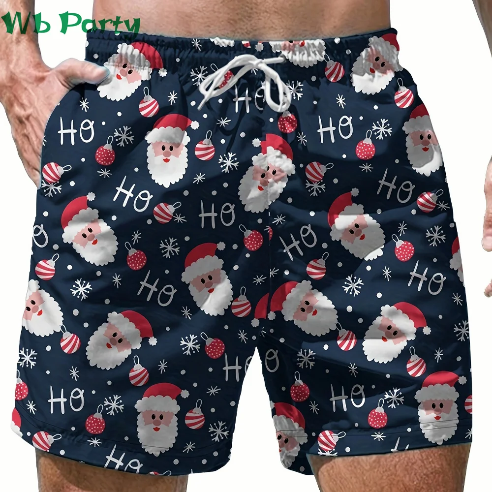 Fashion Christmas Shorts Summer Casual Men's Clothing Running Drawstring Men's Board Shorts Sports Shorts Men Thin Casual Short