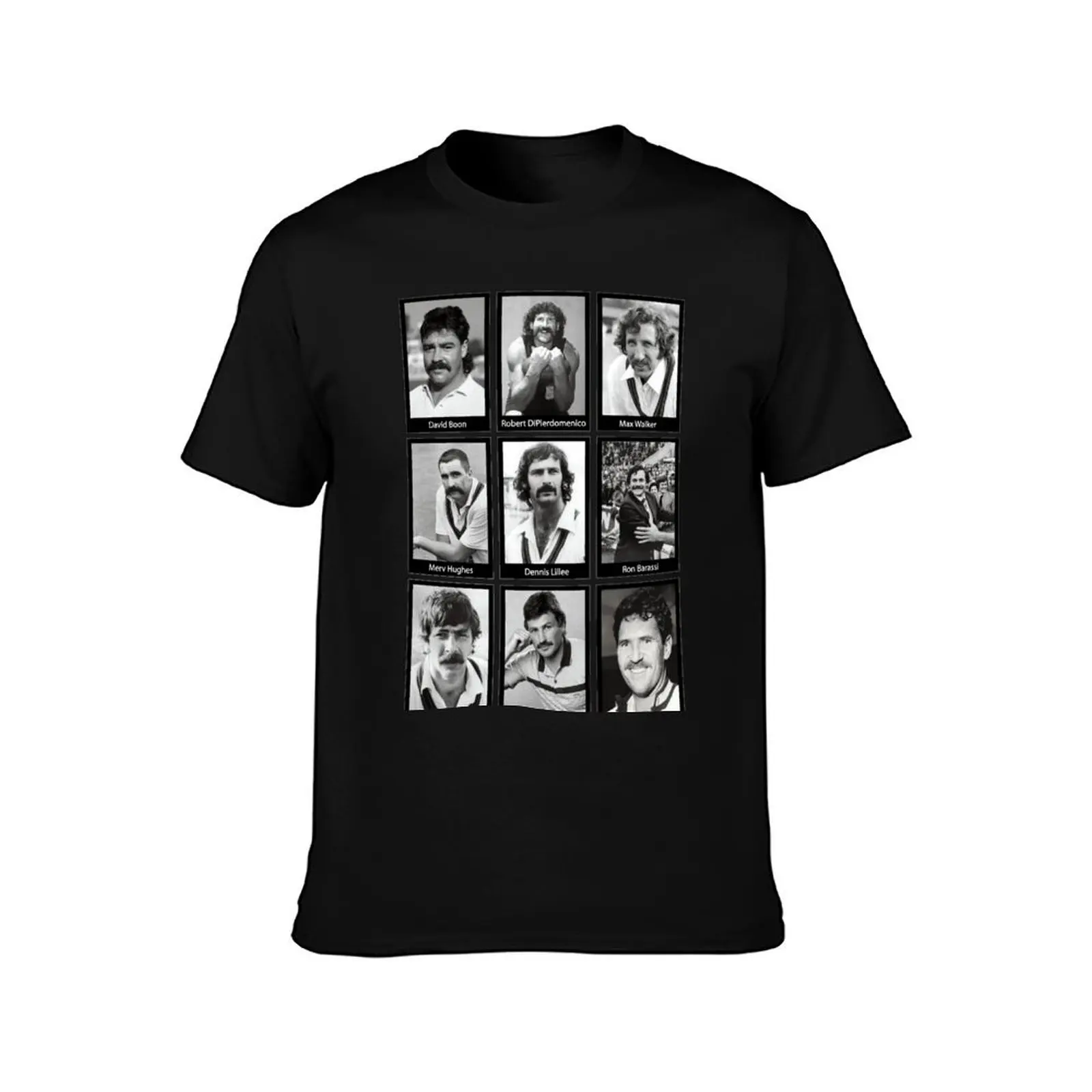 Aussie Moustache Hall of Fame by Decibel Clothing T-Shirt Summer Casual Cotton Tee Oversized Streetwear Tops Unisex Men Women