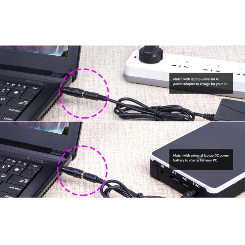 41 stks Universele DC5521 Stekkers Adapters Draagbare Power Converter Adapter voor Laptop Opladers