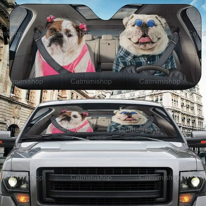 

Bulldog Car Sun Shade, Bulldog Auto Sun Shade, Bulldog Car Decoration, Funny Bulldog Sun Shade, Bulldog Lover Gift, Mother Gift