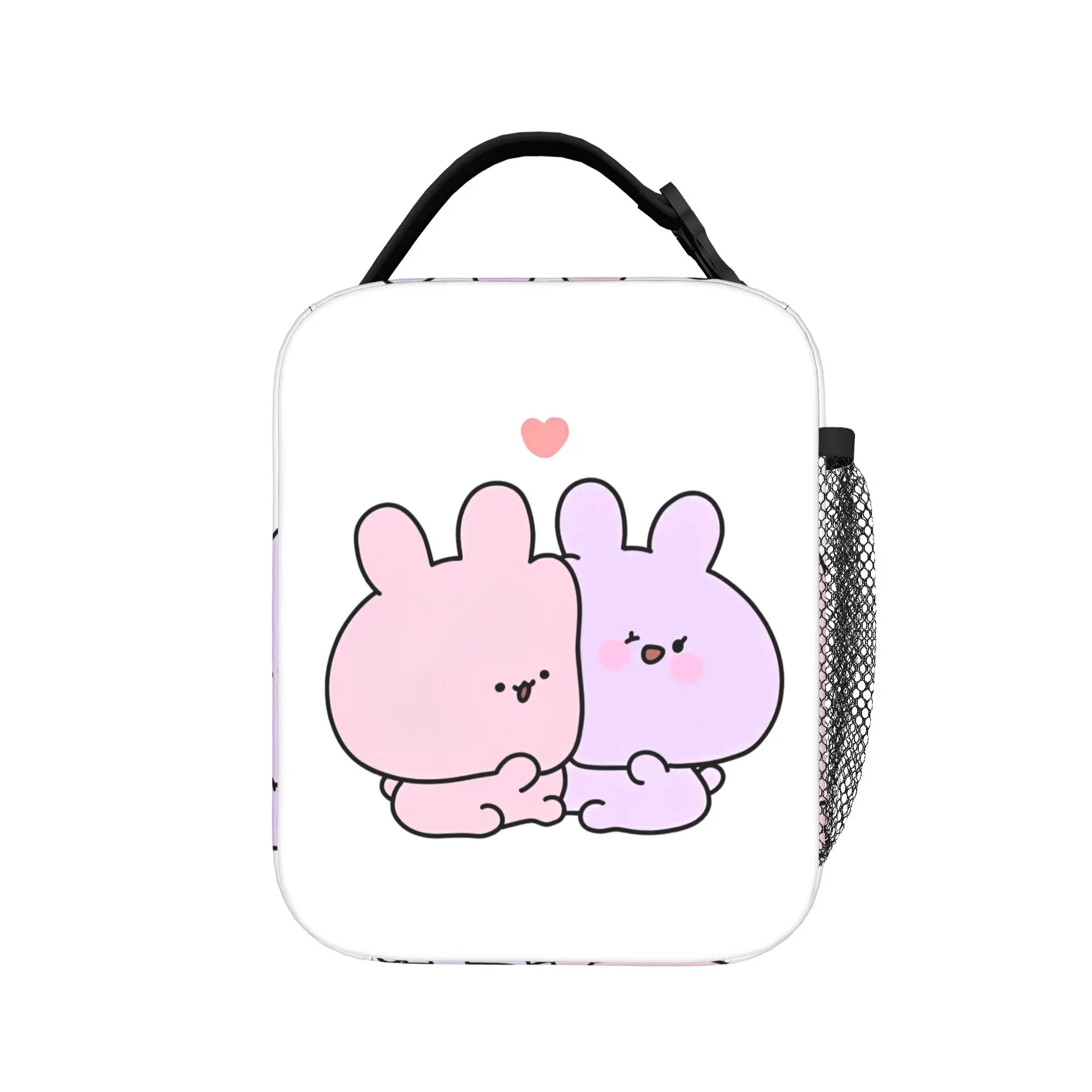 Asamimichaan Asleep Cartoon Insulated Lunch Bags Cooler Bag Reusable,Lunch Container Kawaii Asamimi Leakproof Tote Lunch Box