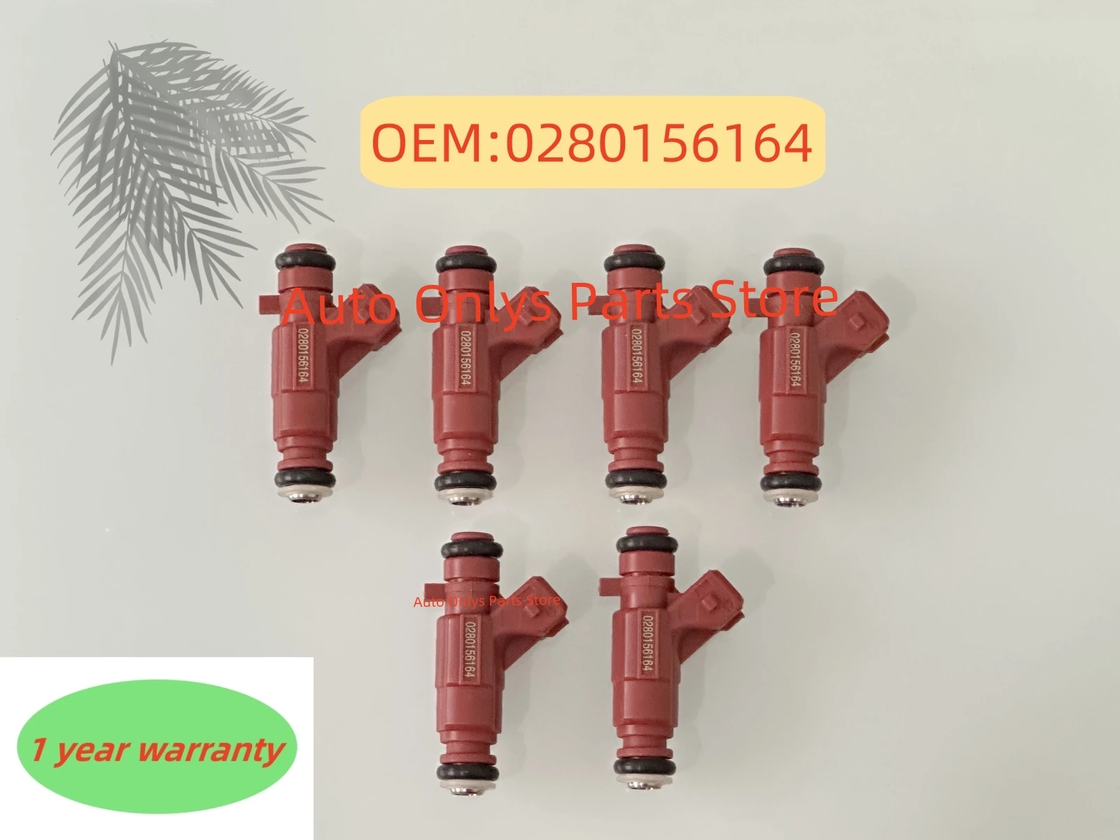 

6pcs High quality Fuel Injector Nozzle 0280156164 For Honda Jazz II 1.4L 2003-2008 16450-PWH-M01 16450PWHM01 car accessories