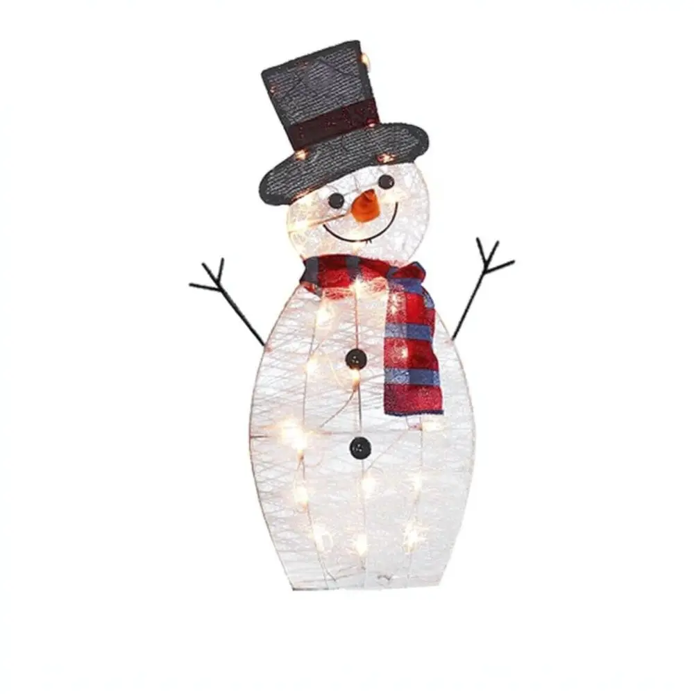 Acrylic Snowman Christmas Ornament LED Light Decor For Home Holiday Party Festive Atmosphere Table Decoration