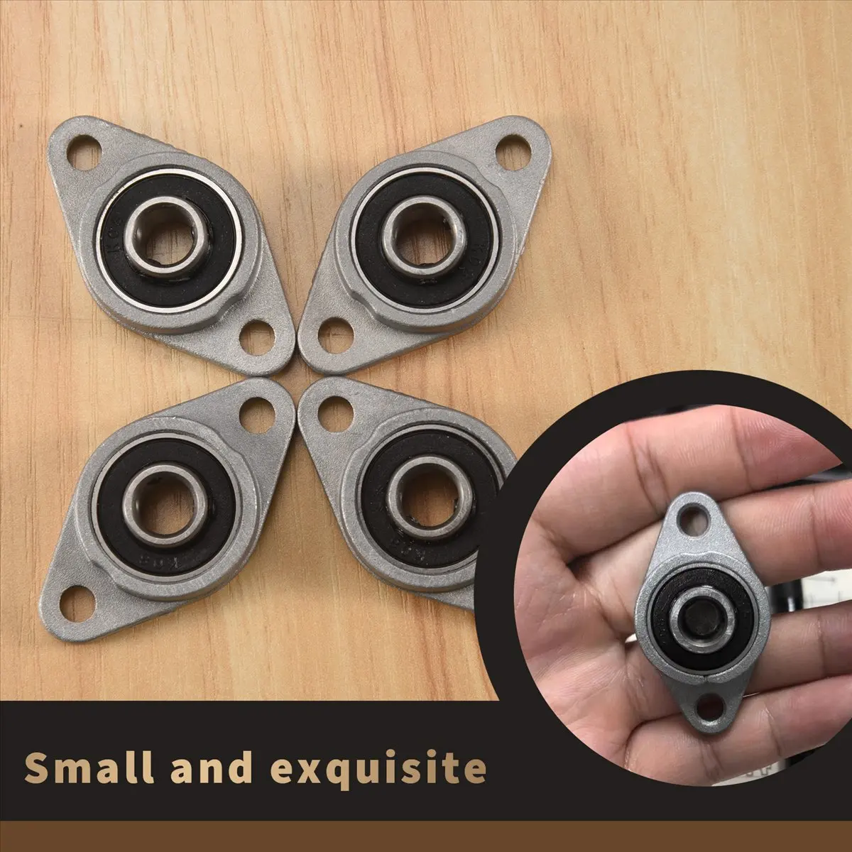 A77K 4Pcs Kfl08 Pillow Block Bearing 8Mm Bore Diameter Zinc Alloy Rhombic Flange Bearing For Cnc