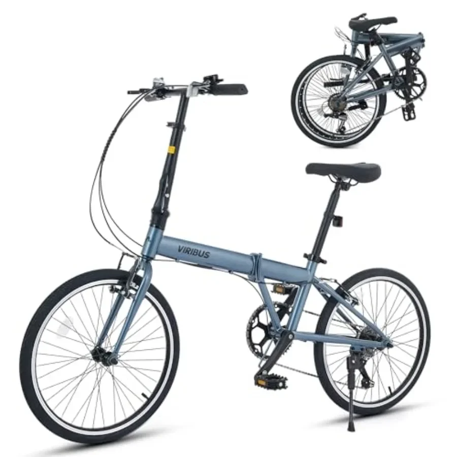 Folding Bike for Adults: 20 inch foldable bike with aluminum frame, matte black finish, ultra-compact design for city commuting