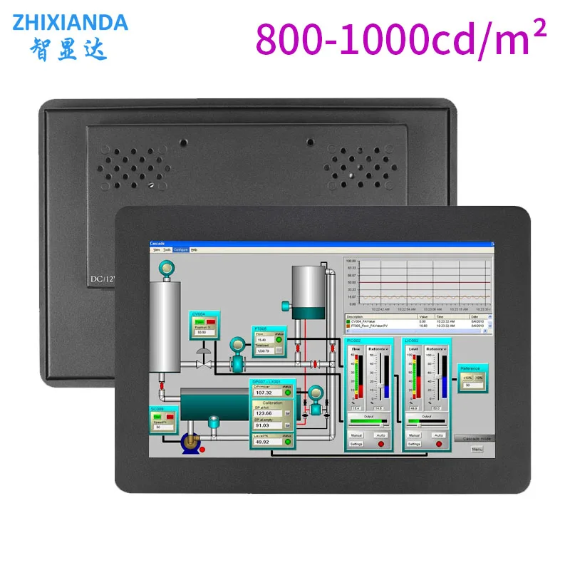 

Embedded Panel 10.1 Inch 1280*800 High Brightness 1000NITS Industrial Mount Resistive/Capacitive Touch Screen Monitor HDMI VGA