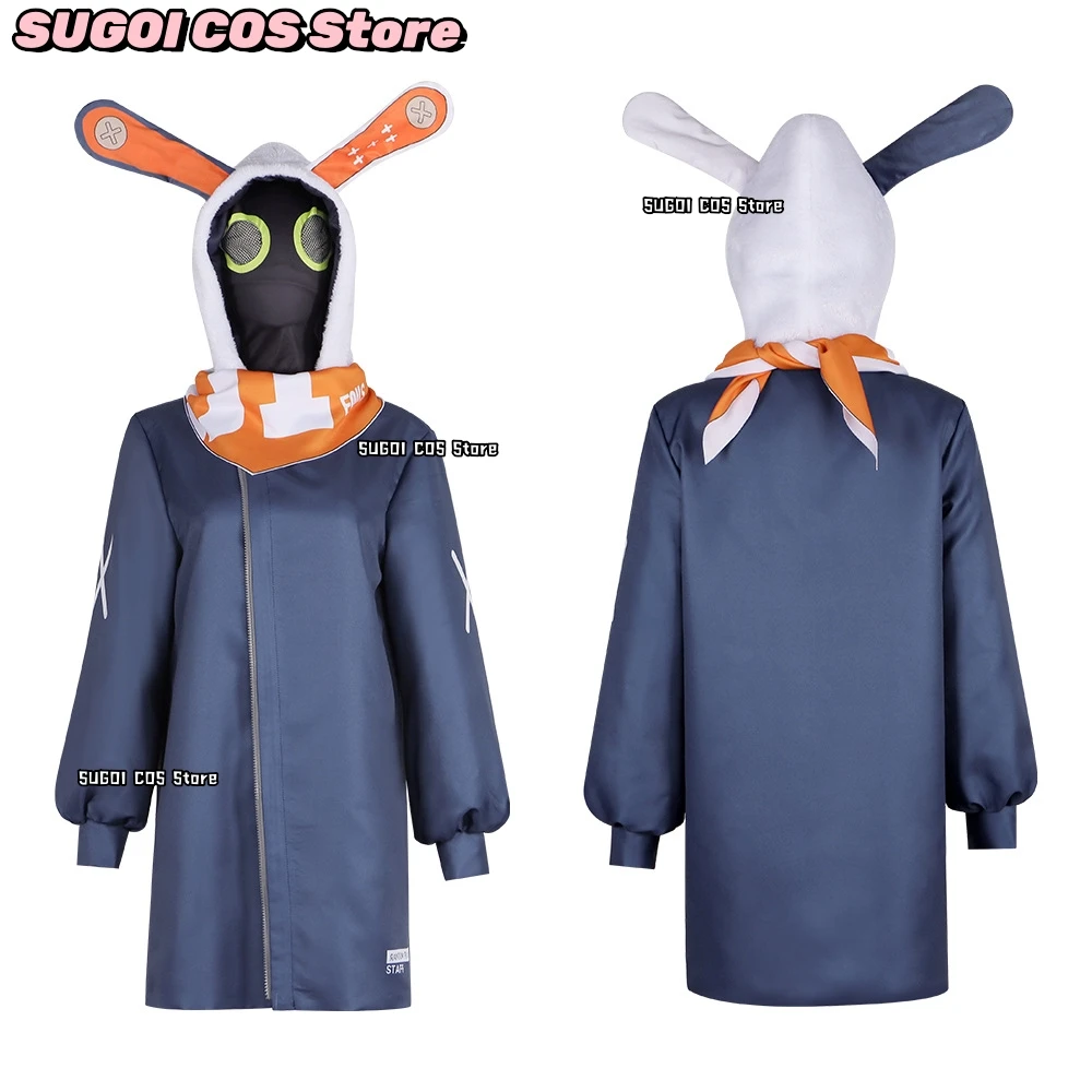 Game Zenless Zone Zero Bangboo Eous Cosplay Costume Hoodies With Rabbit Ear Harajuku Sweatshirts Anime Role-play Unisex Outfit