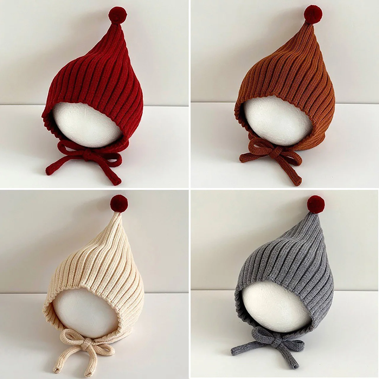 หมวกไหมพรมเด็กน่ารัก พร้อมที่ปิดหู สำหรับเด็กทารก อายุ 6-24 เดือน หมวกไหมพรมกันหนาวสำหรับเด็กชายและเด็กหญิง