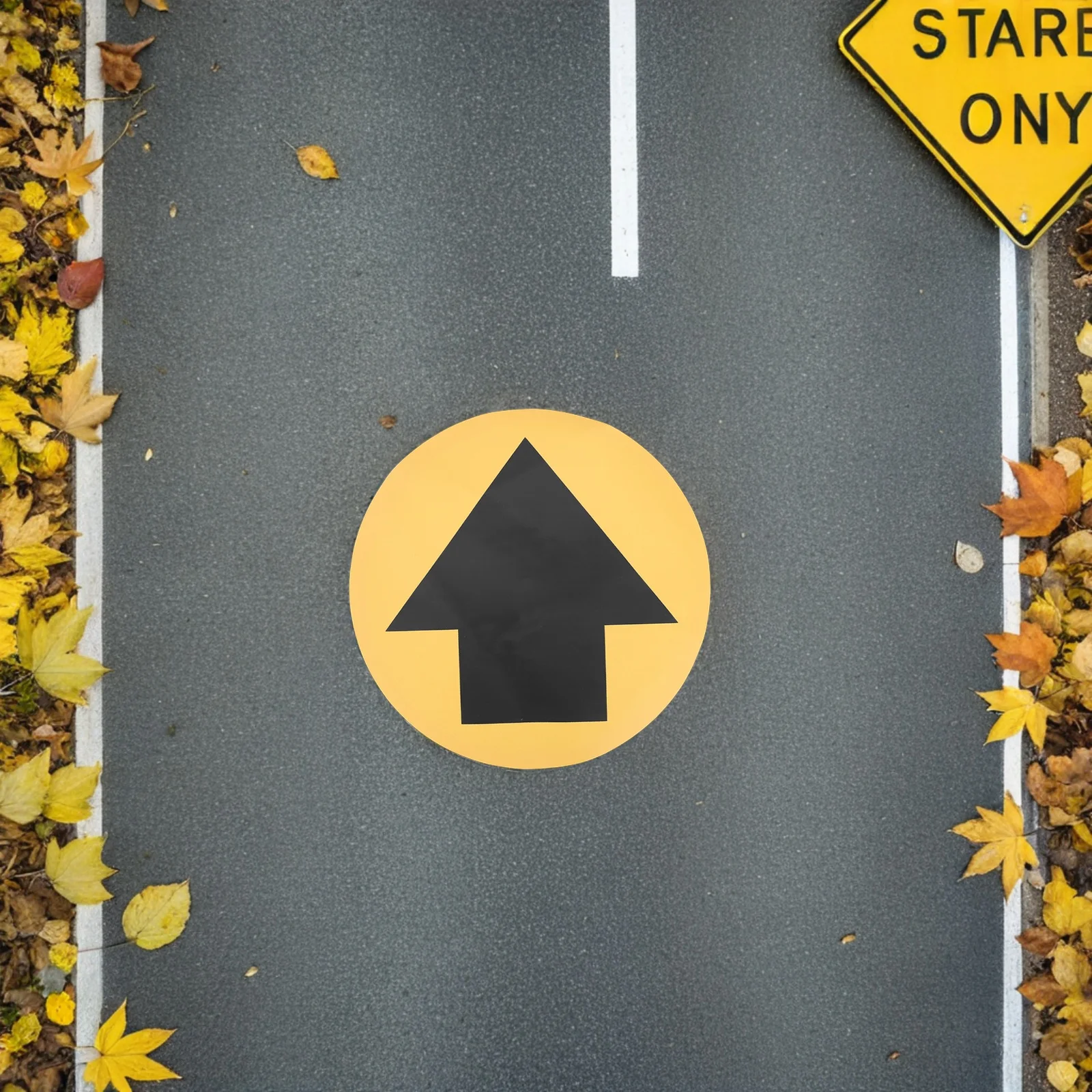 ملصق أمان على شكل سهم اتجاهي عالي الوضوح للمدارس والمستشفيات والأسواق والسوبر ماركت والأرضيات العامة