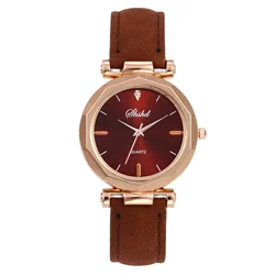 Hot selling fashion star sparkly sanded leather watches Girl ladies quartz watches