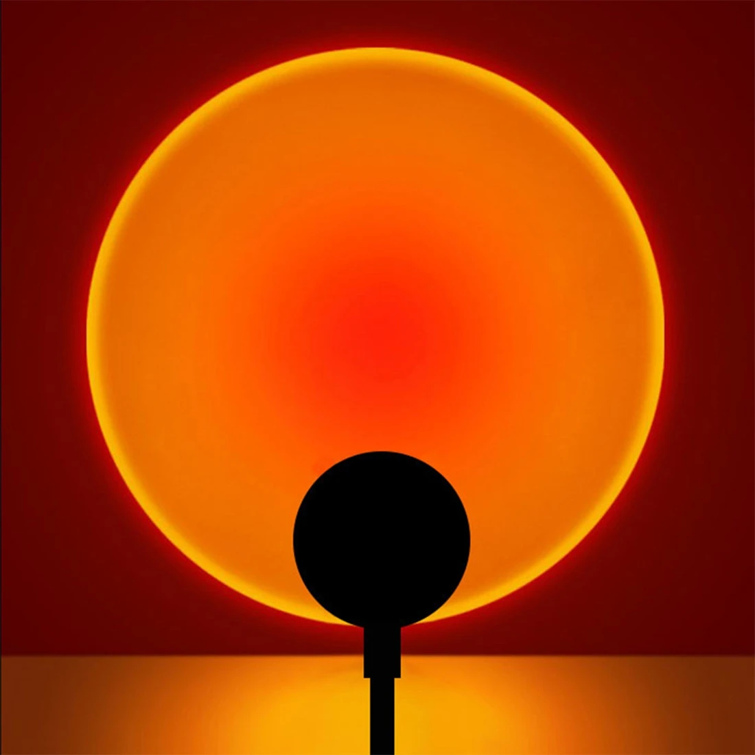 

LED USB Sunset Lamp Night Light Projector Birthday Party Decoration Portable Mood Light for Bedroom Living ,Sunset RedJAS