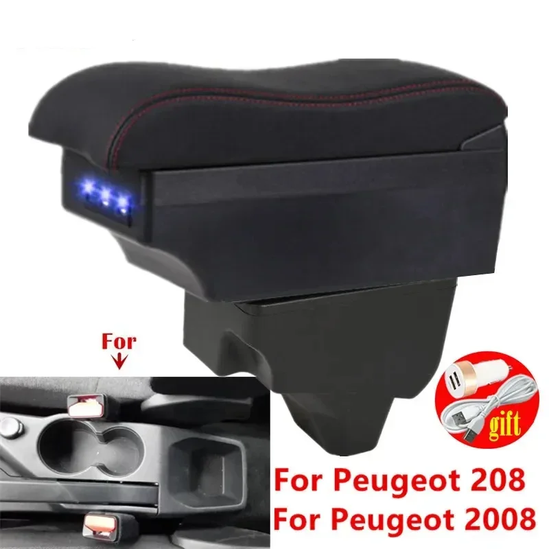 

Central armrest For Peugeot 2008 Armrest box For Peugeot 208 Car Armrest box 2019 2020 2021 2022 2023 2024 Storage box Retrofit