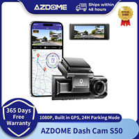 AZDOME Dash Cam S50 1080P Built in GPS Front Cam Car DVR Smart Voice Control Support 24H Parking Mode