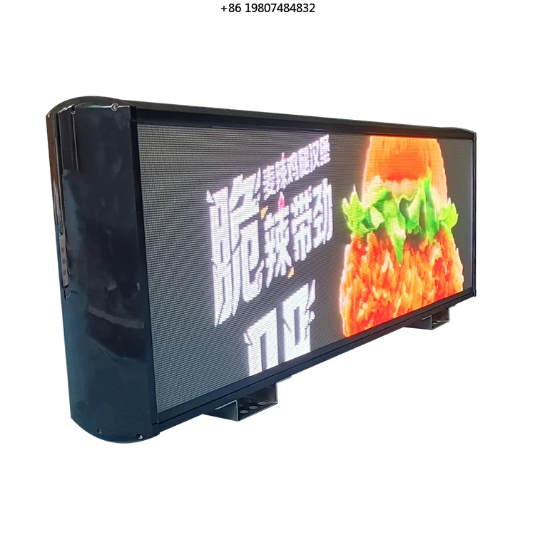 P2.5 P5 IP65 Waterproof  Top LED Display, 3G 4G WiFi Programmable Car Roof Advertising Screen Wholesale