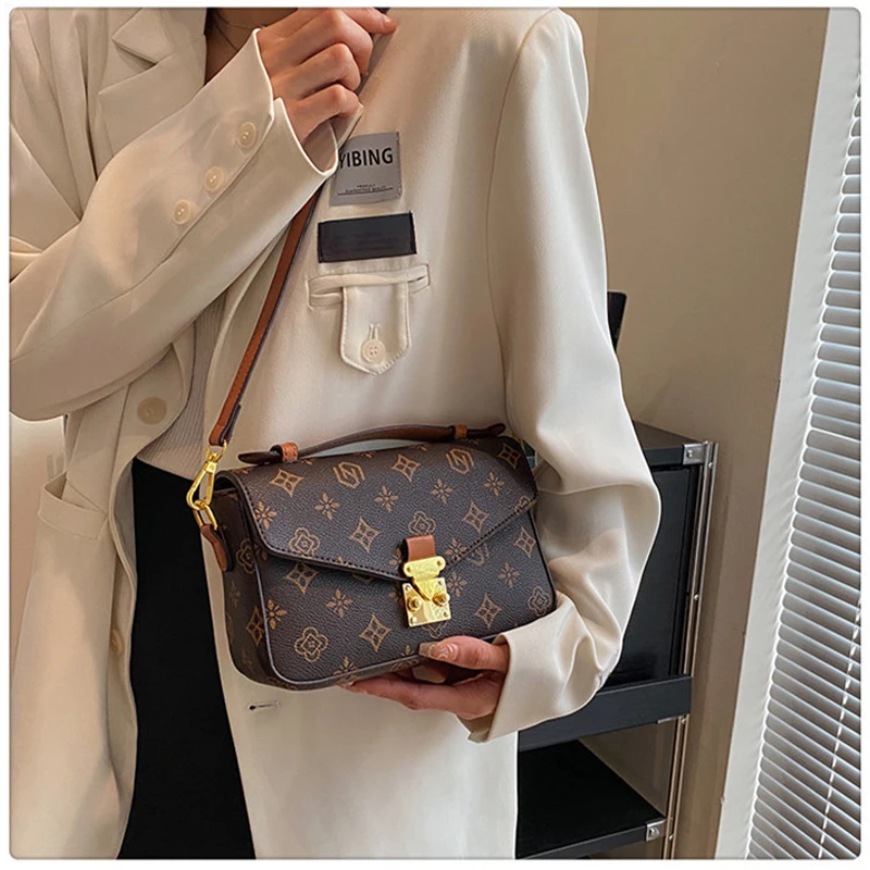 2024 New Luxury Fashion Printed Women\'s One Shoulder Handheld Bag Hot Sale Small Square Bag Versatile High Quality Crossbody Bag