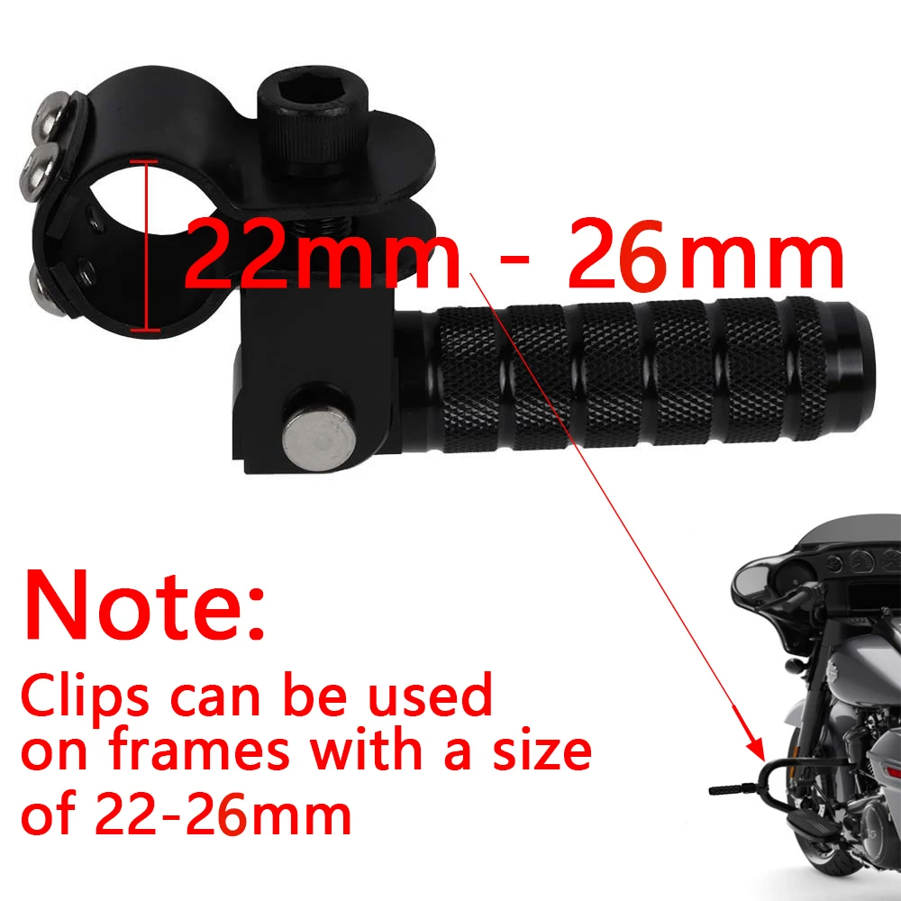 22-26mm Aluminum Motorcycle Part Universal Adjustable Pedals Folded Footrest Footpeg For Harley For Honda For Suzuki For Yamaha
