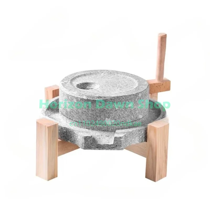 New 20-30CM Thickened Household Stone Mill With Wooden Frame Traditional Rice Noodle Machine Soy Milk Tofu Machine