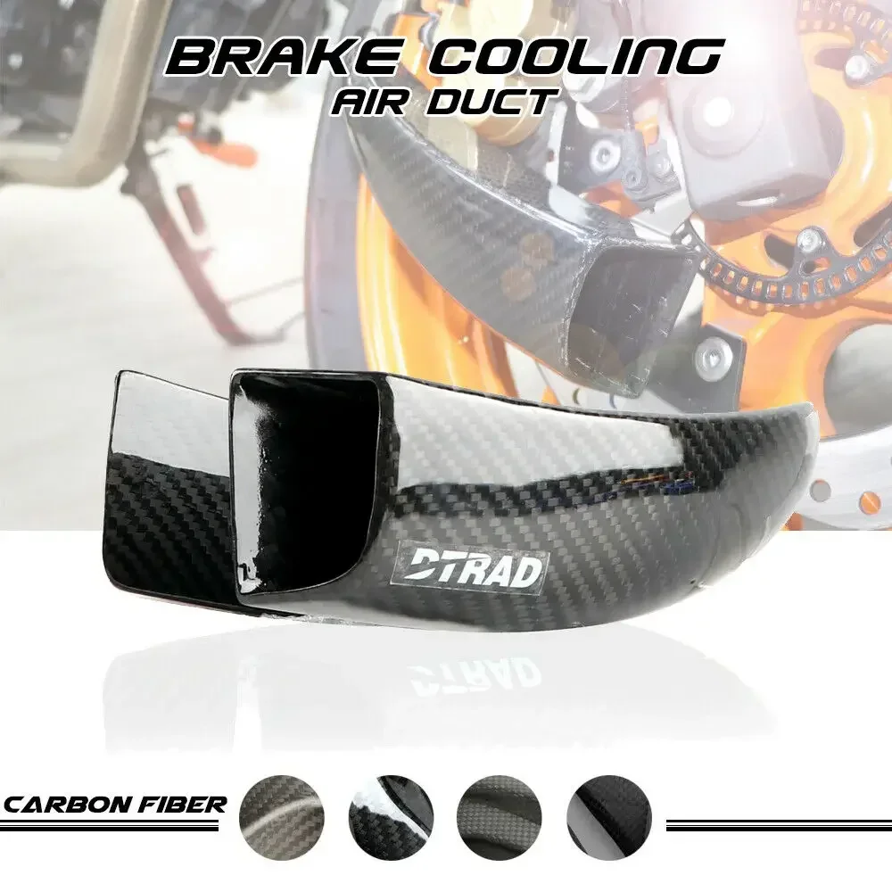 Carbon Fiber Front Brake Disc Air Ducts Cooling System Brake Radiator Pipe For YAMAHA MT-10 FZ-10 YZF R6 YZF-R1 V-MAX VMX1700 Ne