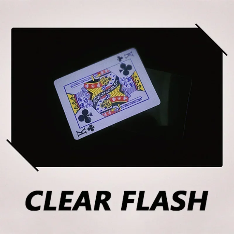 Clear Flash Card Magic Trick Close Up Magic Transparent Card Turns to A Normal Card Visual Magicians  Accessory Gimmick Props