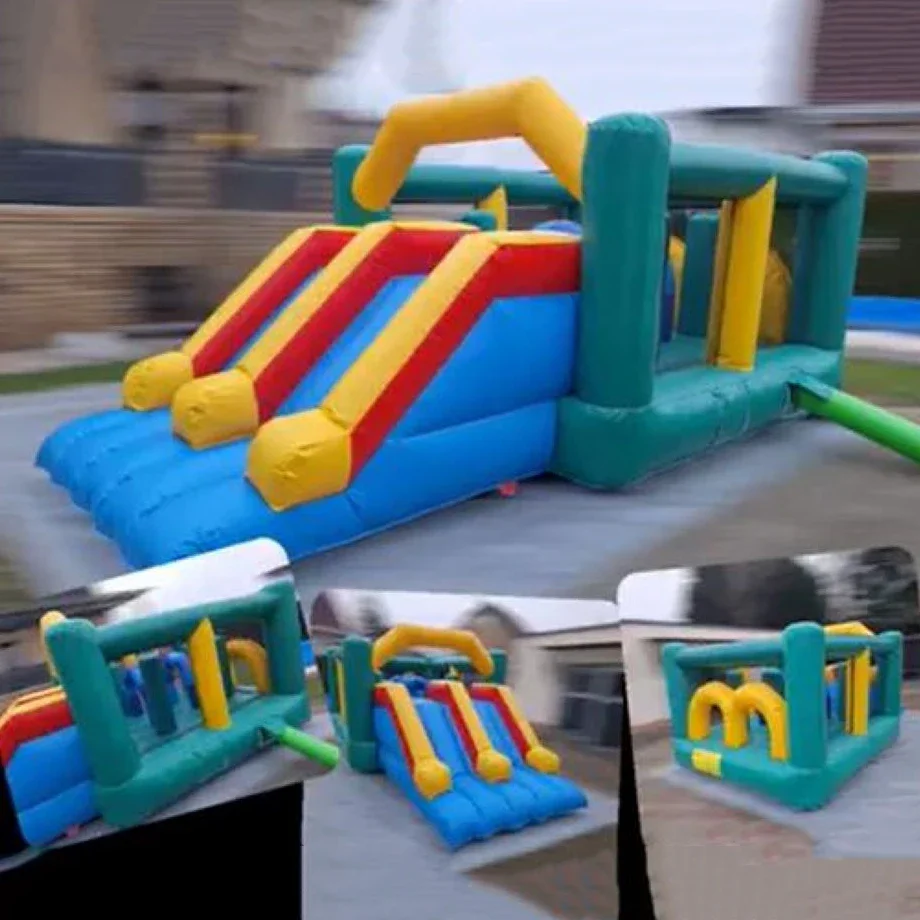 with Blower Outdoor Inflatable Obstacle Race Factory Outlet Bouncy Castle